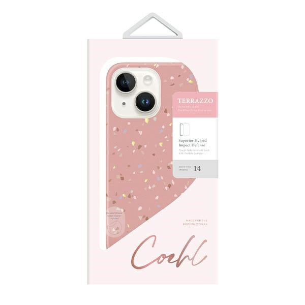 Uniq Coehl Terrazzo case for iPhone 14 - pink