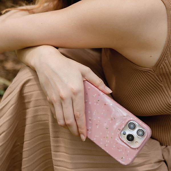 Uniq Coehl Terrazzo case for iPhone 14 Pro Max - pink