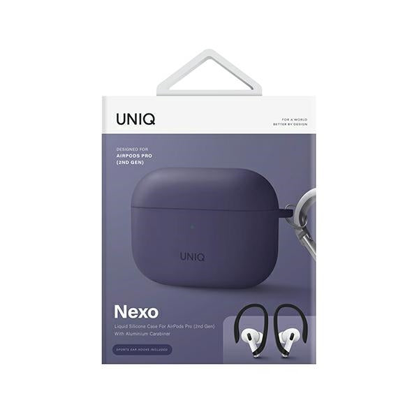 Uniq Nexo case for AirPods Pro 2 + ear hooks - purple