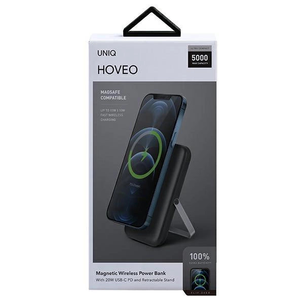 Powerbank Uniq Hoveo 5000mAh magnetic USB-C 20W PD - gray