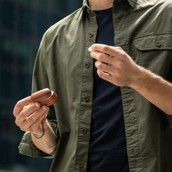 Uniq Terra Genuine Leather case for AirPods Pro 2 - brown