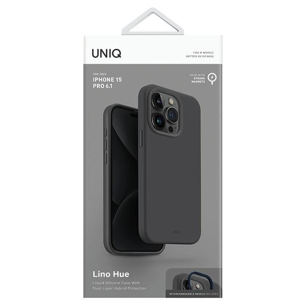 Uniq Lino Hue Magclick Charging case for iPhone 15 Pro - gray