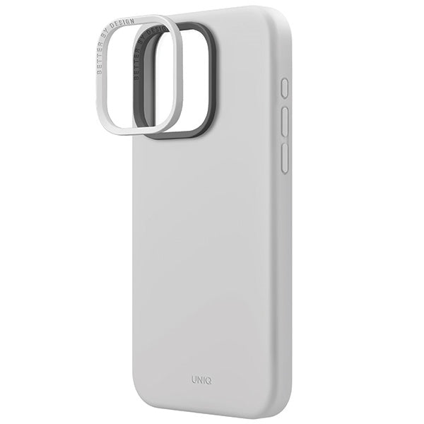 Uniq Lino Hue Magclick Charging case for iPhone 15 Pro Max - light gray