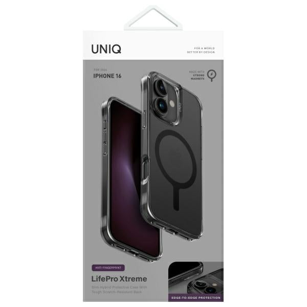 Uniq LifePro Xtreme Magclick Charging Case for iPhone 16 - Black