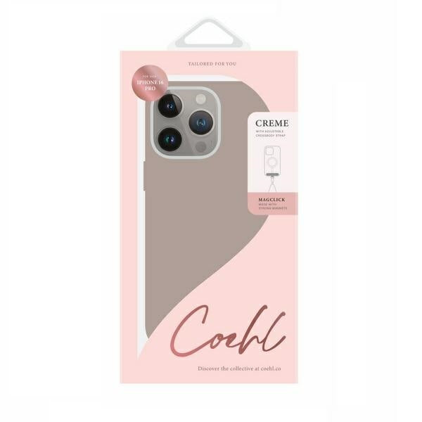 Uniq Coehl Creme iPhone 16 Pro 6.3" Magnetic Charging case gray/taupe gray