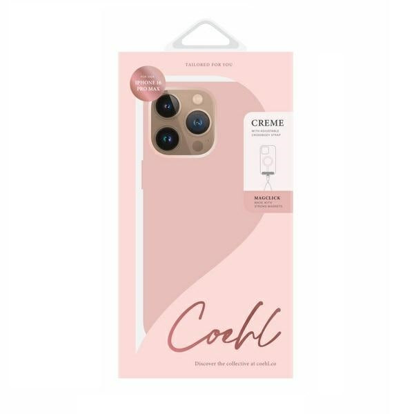Uniq case Coehl Creme iPhone 16 Pro Max 6.9" Magnetic Charging pink/ballet pink