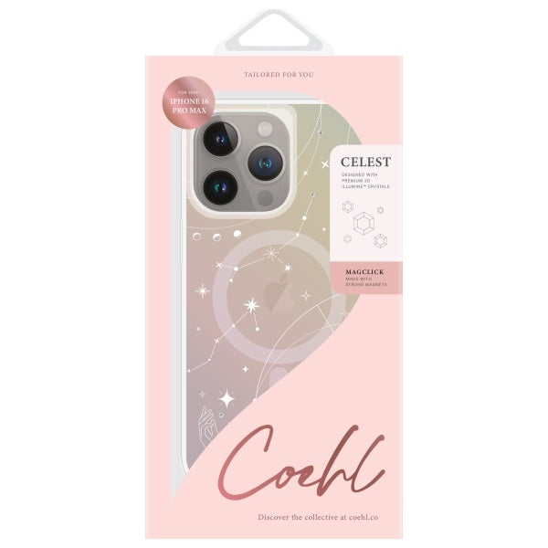 Uniq Coehl Celest Magnetic Charging Case for iPhone 16 Pro Max - Iridescent