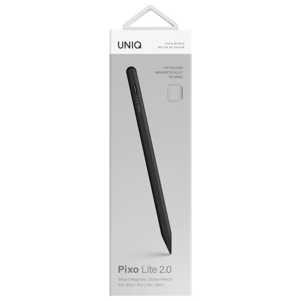 Uniq Pixo Lite 2.0 Magnetic Stylus for iPad - Black/Graphite Black
