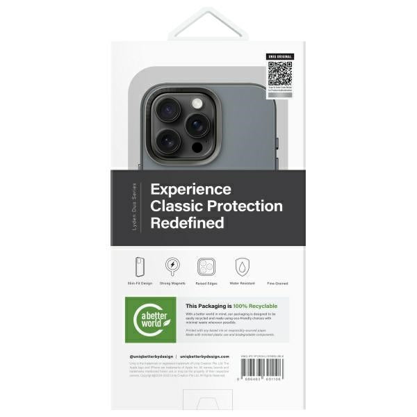 Uniq Lyden DS iPhone 16 Pro 6.3" Magclick Charging case blue-black/washed blue-black