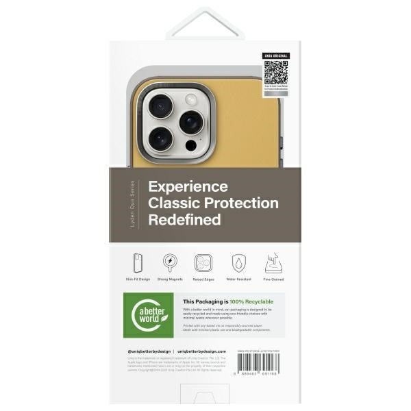 Uniq Lyden DS iPhone 16 Pro Max 6.9" Magclick Charging case yellow-gray/yellow-gray