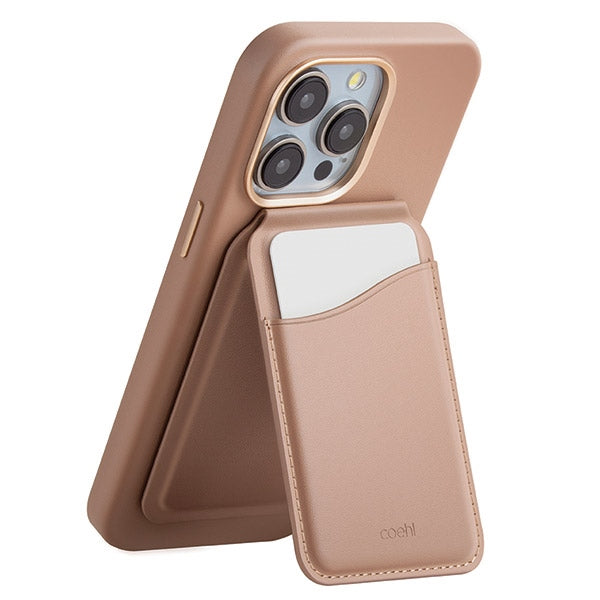 Uniq Coehl Esme Magnetic Wallet with Mirror and Stand Beige/Dusty Nude