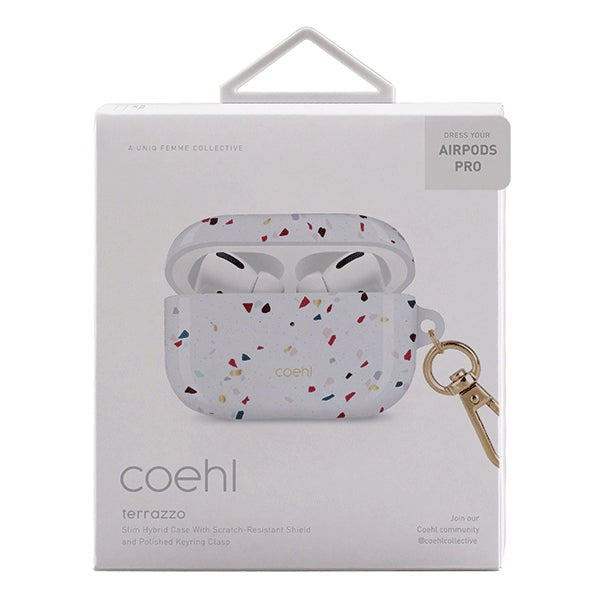 Uniq Coehl Terrazzo AirPods Pro Case White/Natural White