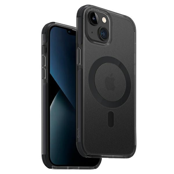Uniq Combat case iPhone 14 Plus / 15 Plus 6.7" Magclick Charging black/concrete charcoal