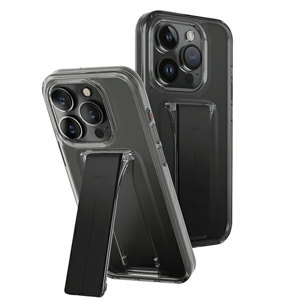 Uniq case Heldro Mount with Stand iPhone 15 Pro Max 6.7" smoke/vapor smoke