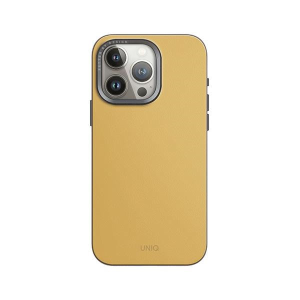 Uniq Lyden DS iPhone 15 Pro 6.1" Magclick Charging case canary yellow-flint grey