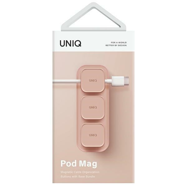Uniq Pod Mag Magnetic Cable Organizer + Base Pink/Blush Pink