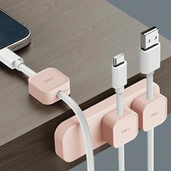 Uniq Pod Mag magnetic cable organizer + base gray/chalk gray