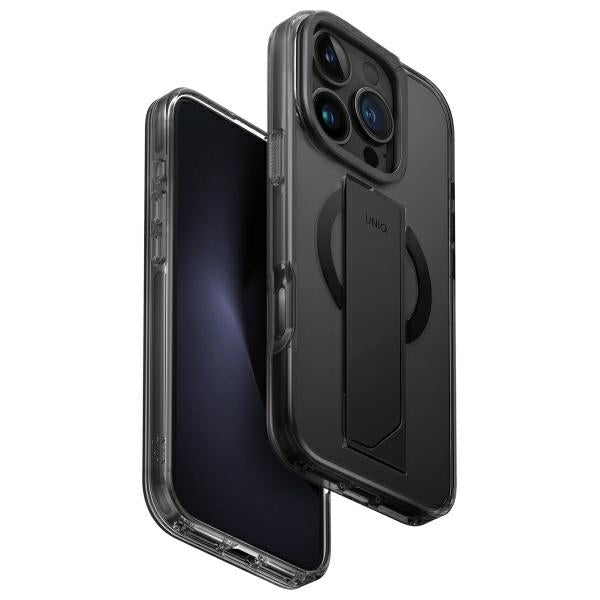 Uniq Heldro Max iPhone 16 Pro 6.3" Magclick Charging Case Black/Vapour Smoke