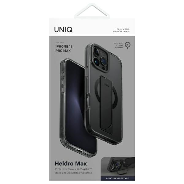 Uniq Heldro Max iPhone 16 Pro Max 6.9" Magclick Charging case black/vapour smoke