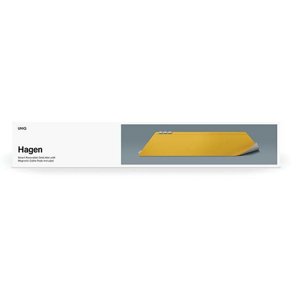Uniq Hagen Magnetic Desk Pad Double-Sided Yellow-Gray