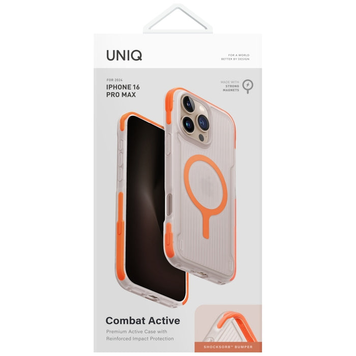 Uniq Combat Active Magclick Charging Case for iPhone 16 Pro Max - Orange