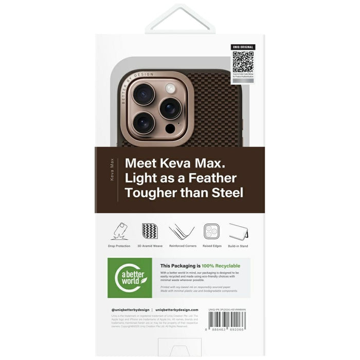 Uniq Keva Max Magclick Charging Camera Stand Case for iPhone 16 Pro - Brown