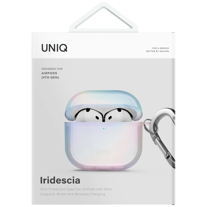 Uniq Iridescia case for AirPods 4 Hang Case - holo white