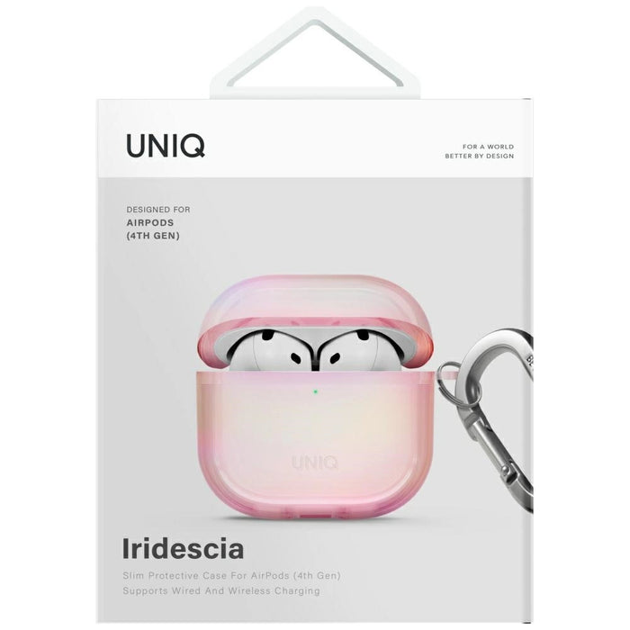 Uniq Iridescia AirPods 4 Hang Case - Holo Pink