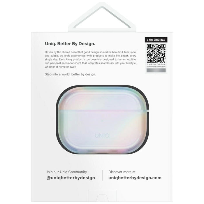 Uniq Iridescia Case for AirPods Pro 2 Hang Case - Holo White