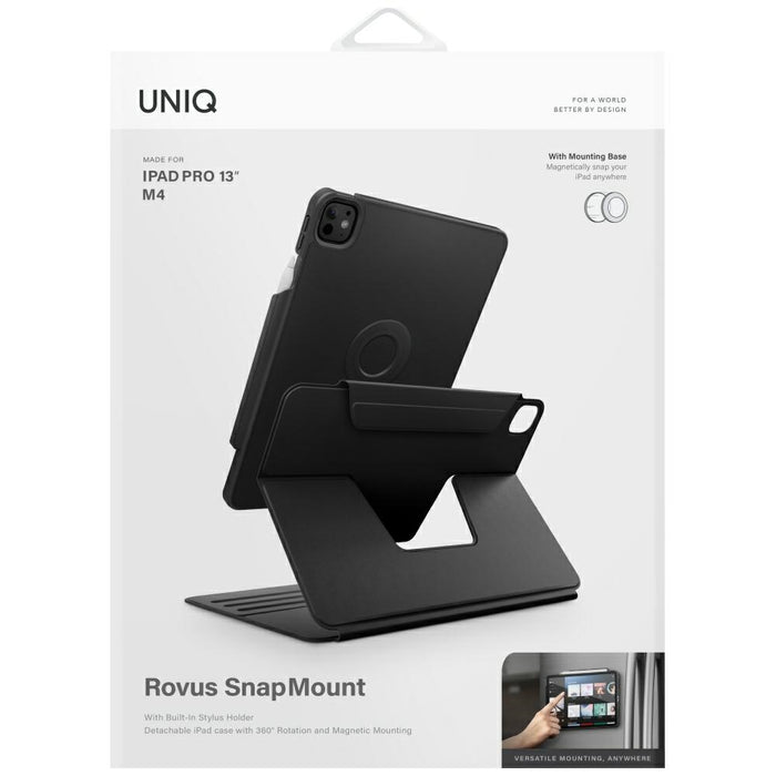 Uniq Rovus Snapmount Magnetic 360 Rotating Detachable case for iPad Pro 13" 2024 (7th generation) - black