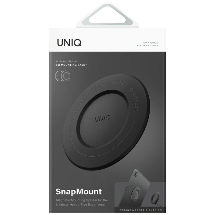 Uniq SnapMount Self-Adhesive Magnetic Holder - Black