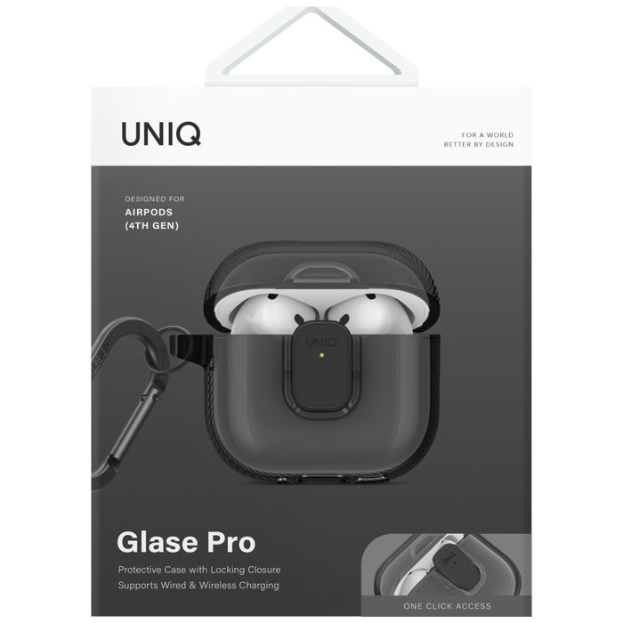 Uniq Glase Pro Case for AirPods 4 - Black