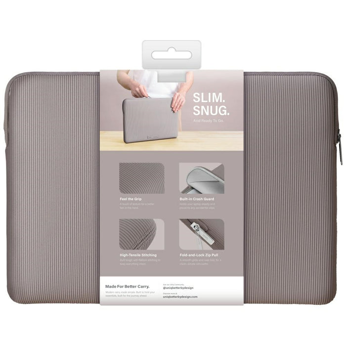 Uniq Cyprus Ridge Edition Laptop Sleeve for 14&quot; laptops, water-resistant neoprene - gray