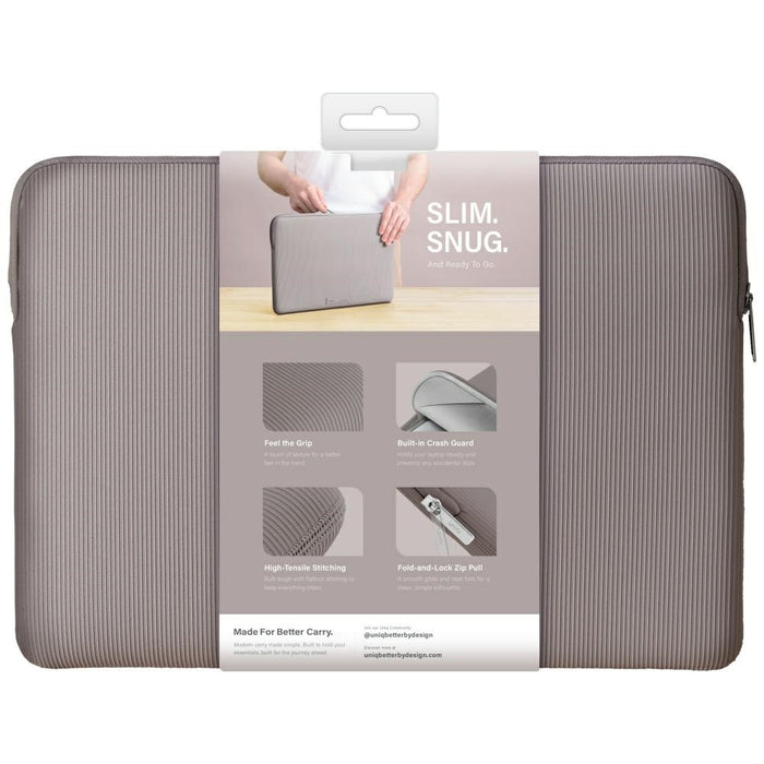 Uniq Cyprus Ridge Edition Laptop Sleeve for 16&quot; laptops, water-resistant neoprene - gray