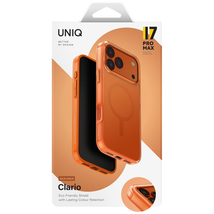 Uniq Clario Magclick Charging Case for iPhone 17 Pro Max - Orange