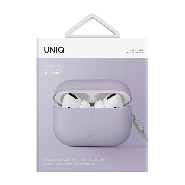 Uniq Lino Silicone AirPods Pro 2 Case - Purple