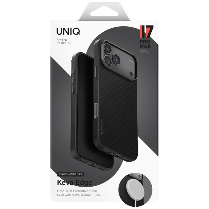 Uniq Keva EDGE Magclick Charging Case for iPhone 17 Pro Max - Black
