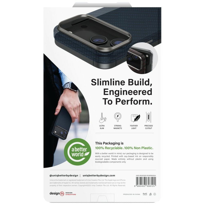 Uniq Keva EDGE Magclick Charging Case for iPhone Air - Black