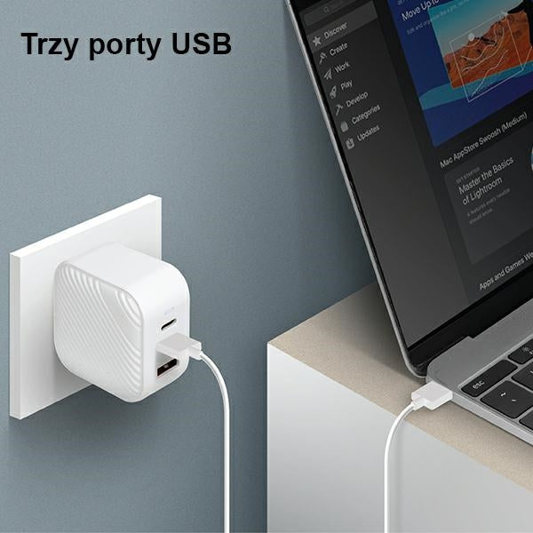 Uniq Verge Pro 66W GaN USB-C wall charger - white