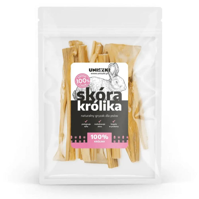 UNISZKI Rabbit Skin - Dog Treat - 100g - DelicaciesDLP-PRZ<<<For the dogDLP<<<ActionPL
