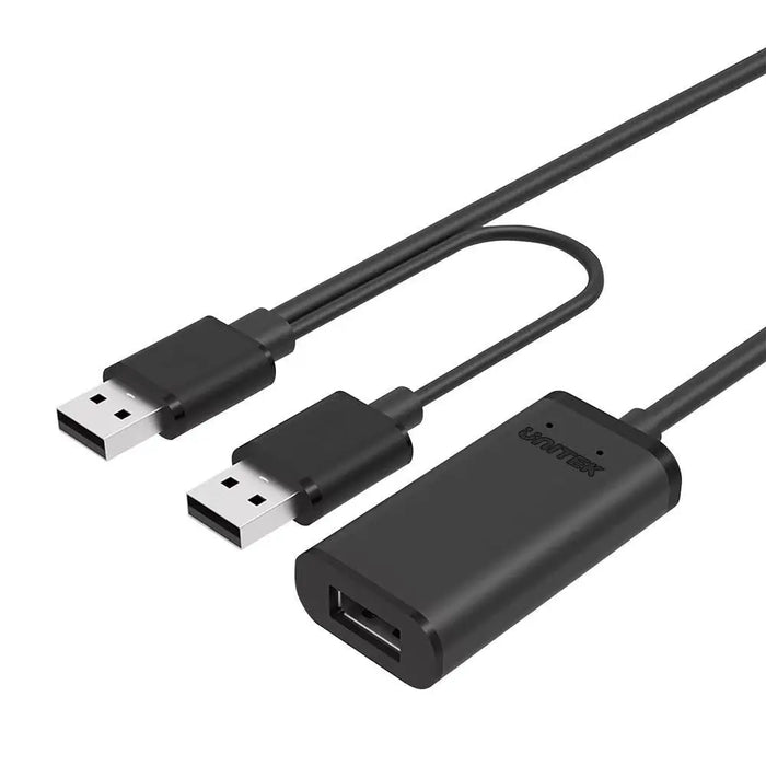 UNITEK Y-278 USB cable USB 2.0 10 m 2 x USB A USB A Black - USB cablesKBA-USB<<<Cables and adaptersKBA<<<ActionPL