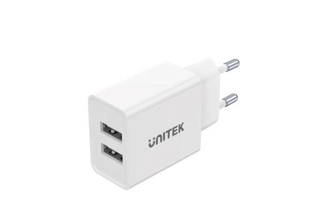 Unitek P1113A-EU - charger 2X USB-A,12W, white