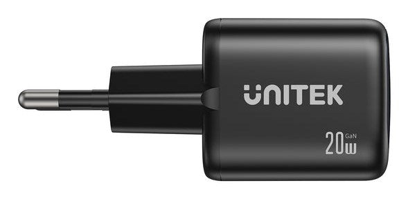 UNITEK 2x GAN 20W mains charger, black