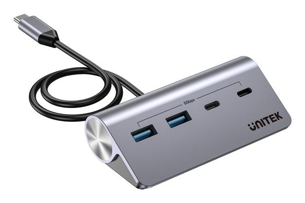UNITEK ALUMINIUM USB-C HUB 2X USB-A 2X USB-C 5GBPS
