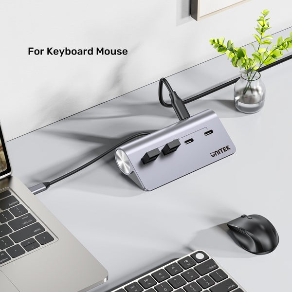 UNITEK ALUMINIUM USB-C HUB 2X USB-A 2X USB-C 5GBPS