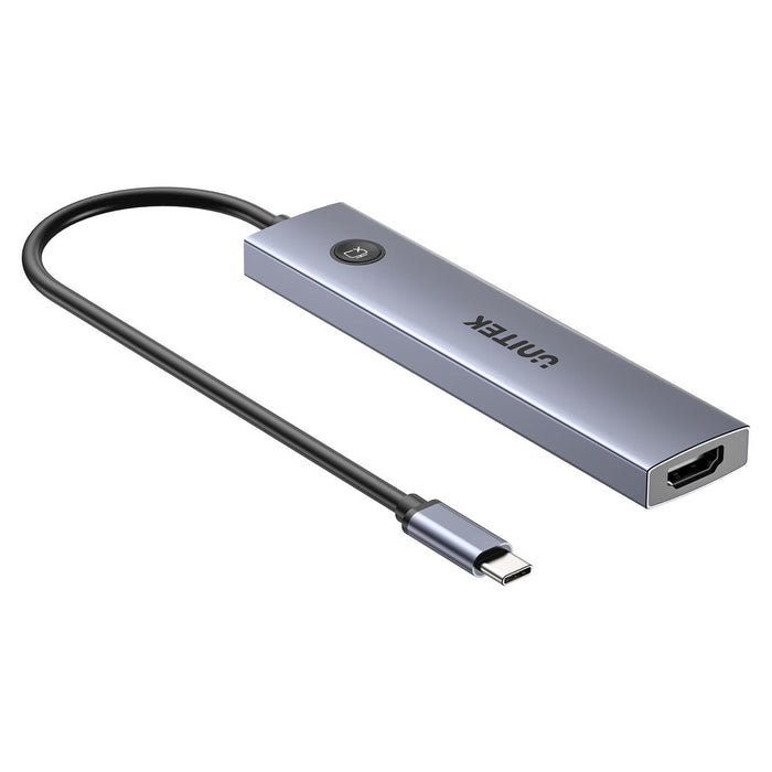 UNITEK USB-C 7-in-1 PD 100W HDMI 2.0 HUB WITH ON/OFF SWITCH