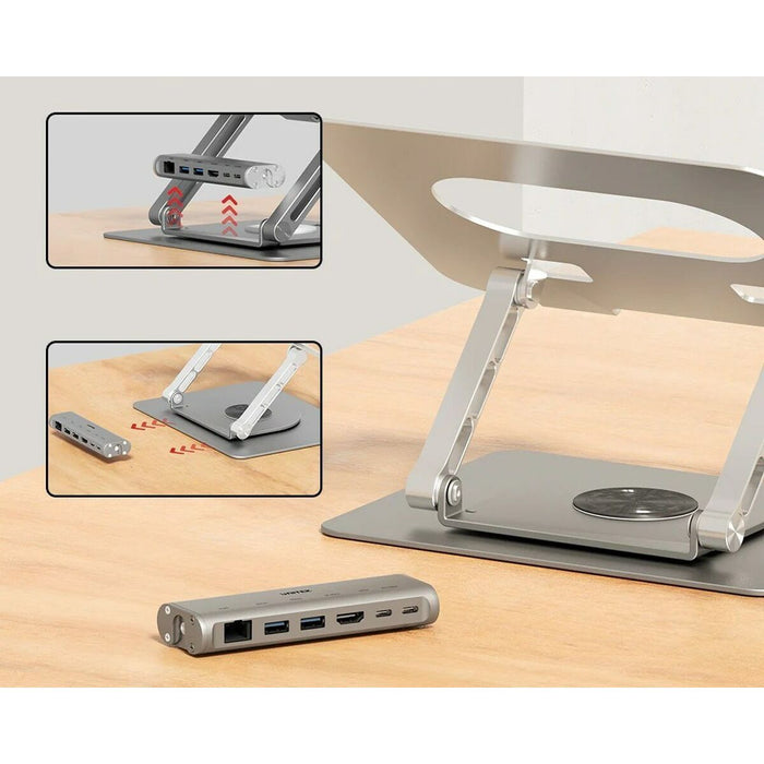 Folding and Adjustable Laptop Stand Unitek D1109B01 Aluminium