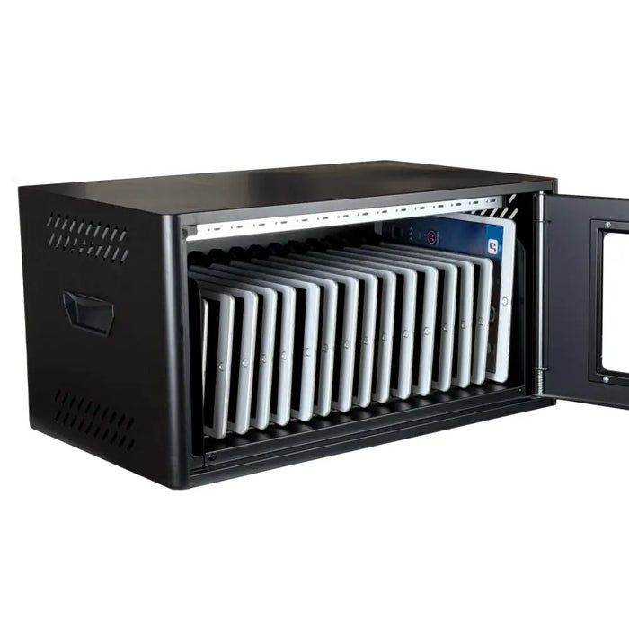 Universal cabinet for charging up to 12 pcs. Estillo IP-2312 tablets for wall mounting or freestanding 12 x USB-C ports