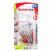 UNIVERSAL DOWEL WITH SCREW F6X50MM 4 PCS FISCHER DUOPOWER S A2 K - Комплекти дюбели и винтове<<<Дюбели<<<Инструменти и