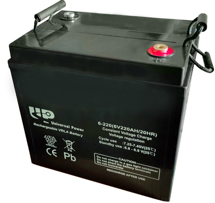 UNIVERSAL POWER 220-6D DEEP CYCLE VRLA 6V 220AH